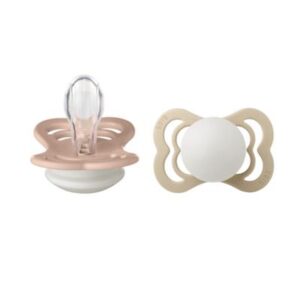 BIBS Supreme - 2-pack Blush GLOW & Vanilla GLOW (str. 1)