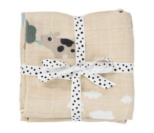 Done by Deer -  Burp Cloth 2-Pack Playground (Sand)