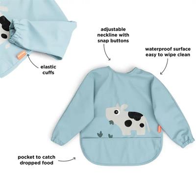 Done by Deer - Hagesmæk med Ærmer og Lomme Tiny Farm (Blå)