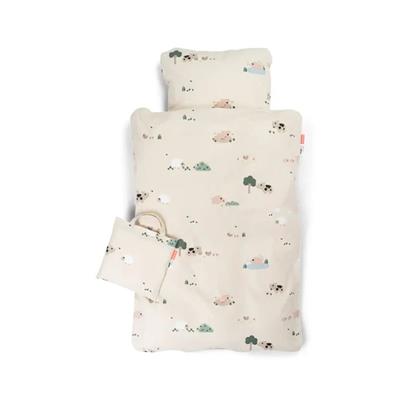 Done by Deer - Sengesæt baby Tiny Farm (Sand)