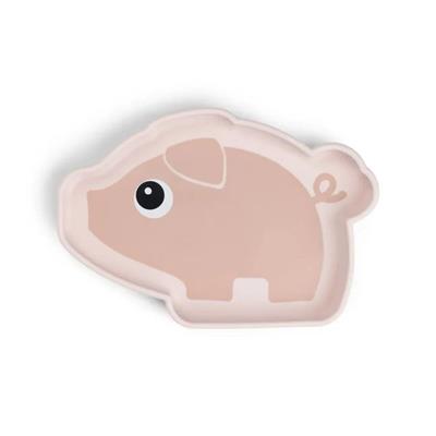 Done by Deer - Silikone Stick & Stay Tallerken Pigee (Pudder)