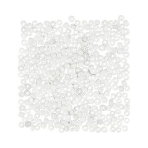 rocaiperler-25-gram-gennemfarvet-hvid-