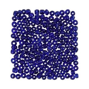 rocaiperler-25-gram-transparente-runde-blaa-kobolt